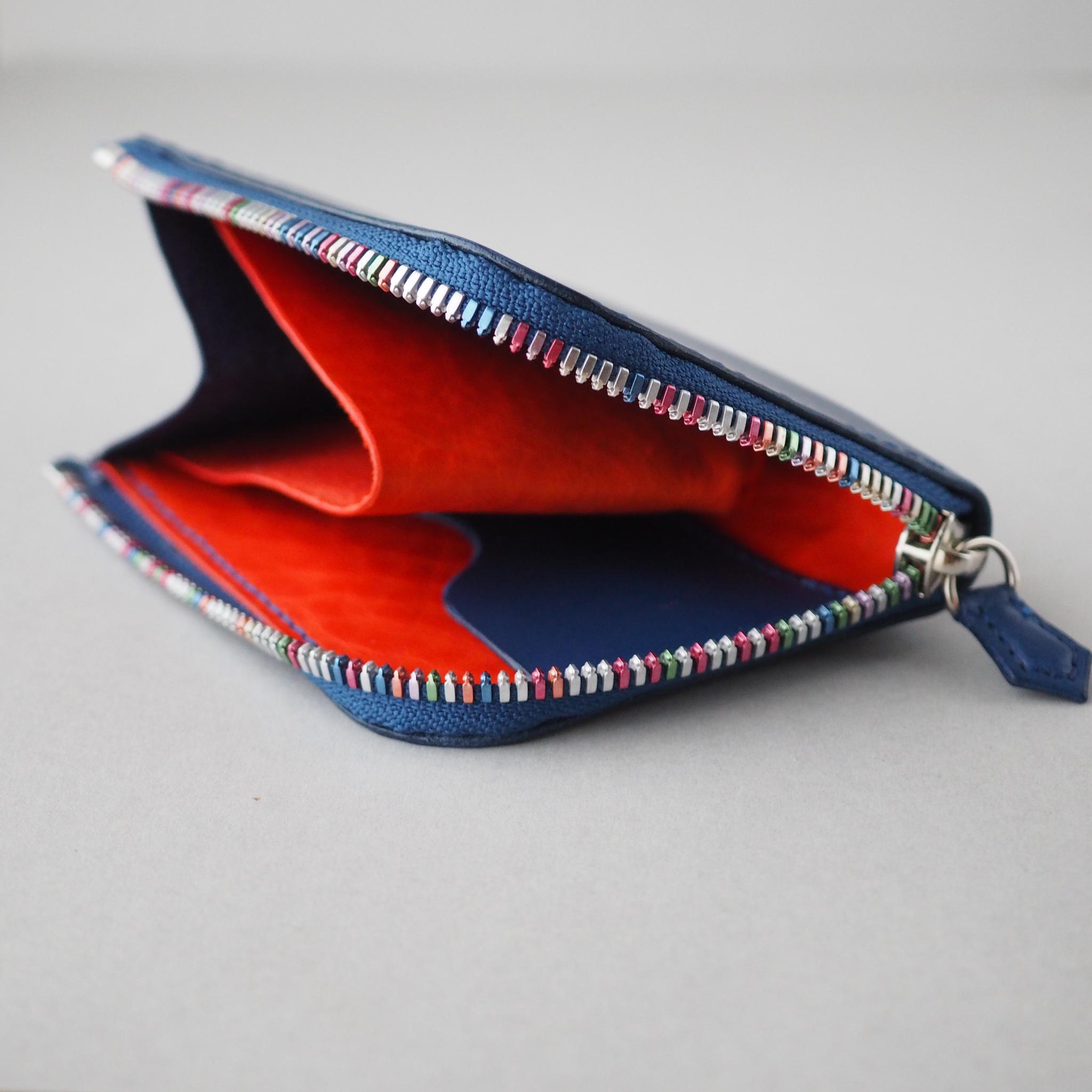 [受注制作]}イタリアンレザー（クラストとカントリー）を使ったL字型ファスナー財布 | 6枚目